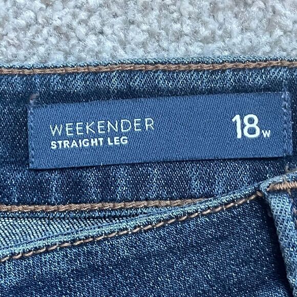 NWT J. Jill‎ Straight Leg Mystic Wash Blue Denim Jeans Womens Plus Size 18 - Picture 3 of 12